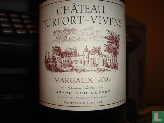 Chateau Durfort-Vivens 2003, 2E Cru Classe