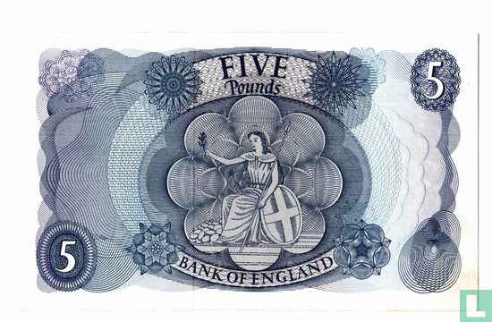 Groot Brittannië 5 pounds zonder datum (1963) - Afbeelding 2