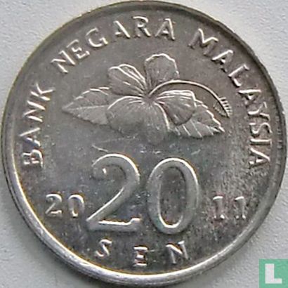 Maleisië 20 sen 2011 (type 1) - Afbeelding 1
