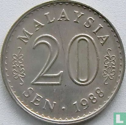 Malaisie 20 sen 1988 - Image 1
