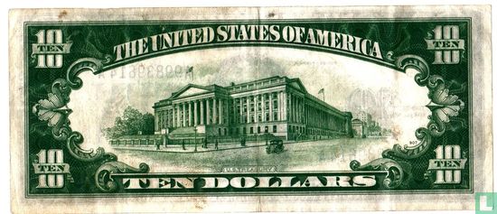 USA $ 10 1934 (Silber-Zertifikat, gelbe Siegel) - Bild 2