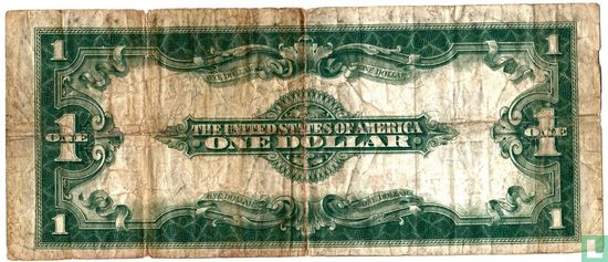 Etats-Unis $ 1 1923 (joint le certificat d'argent, bleu) - Image 2