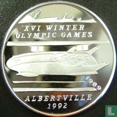 Afghanistan 500 afghanis 1989 (PROOF - type 1) "1992 Winter Olympics in Albertville" - Afbeelding 1
