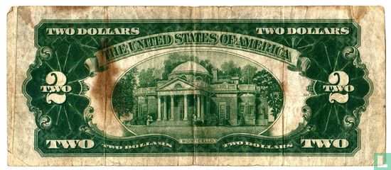 Verenigde Staten 2 dollar 1928 (United States Note, red seal) - Afbeelding 2