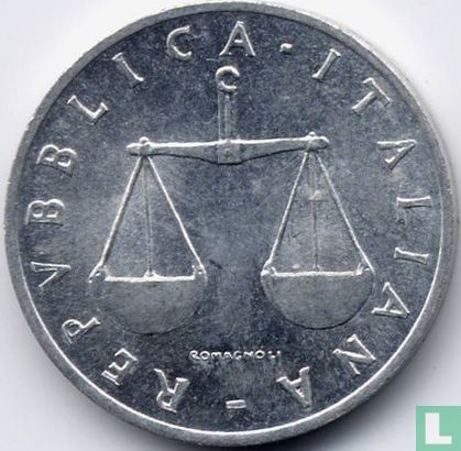 Italien 1 Lira 1954 - Bild 2