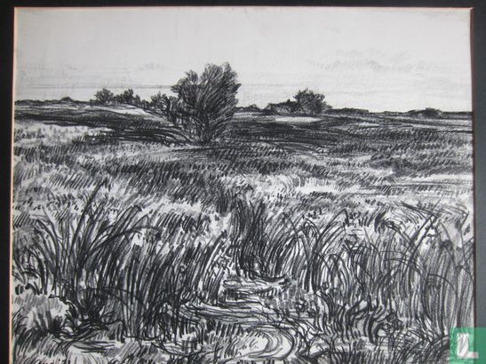 John Hamilton-Landscape in conté - Image 2