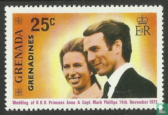 Mariage princesse Anne avec Mark Phillips 