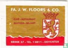 Fa. J.W. Floors & Co. Café Restaurant Slijterij Biljart