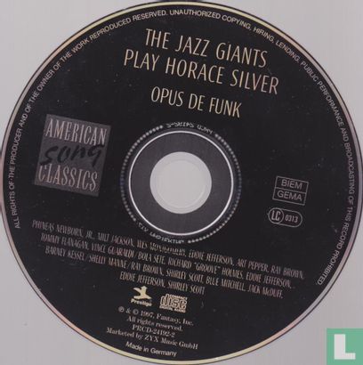 The Jazz Giants play Horace Silver Opus de Funk - Afbeelding 3