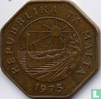 Malta 25 cents 1975 "First anniversary Republic of Malta" - Afbeelding 1