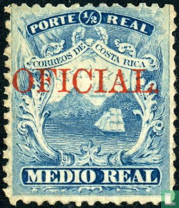 Coat of arms and landscape with private overprint