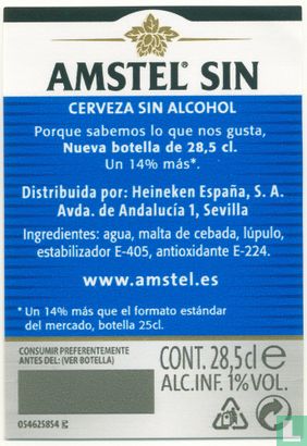 Amstel Cerveza Sin (28,5cl) - Image 2