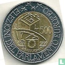 Italië 500 lire 1999 "20th anniversary First election of European Parliament" - Afbeelding 1