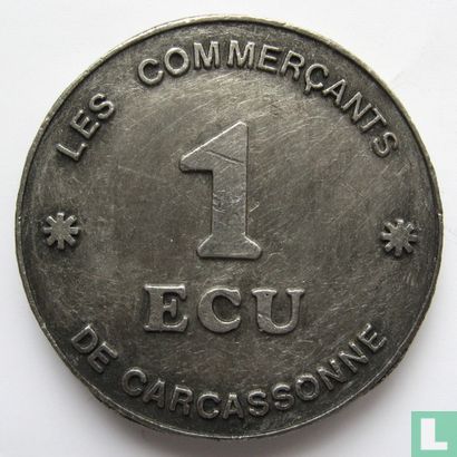 1 ecu de Carcassonne 1992 "Quinzane Europeenne de l'ecu du 15 au 27 juin 1992" - Image 2