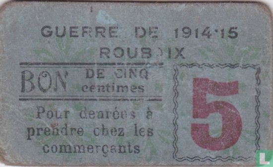 Roubaix 5 centimes 1915 - Image 1