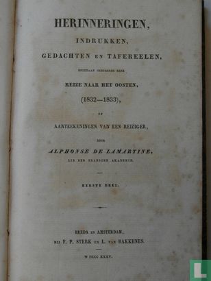 Herinneringen, indrukken,Gedachten en Tafereelen 1832-1833 Deel 1 - Image 3