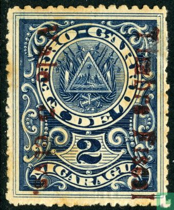 Revenue stamp with overprint - Image 1