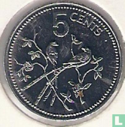 Belize 5 Cent 1978 "Fork-tailed flycatchers" - Bild 2