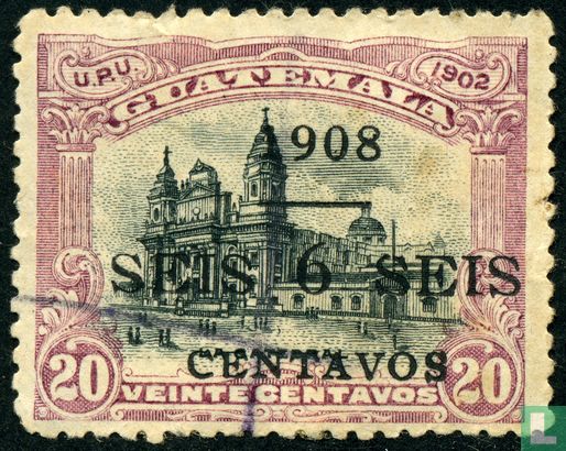 Cathedral of Guatemala, with overprint