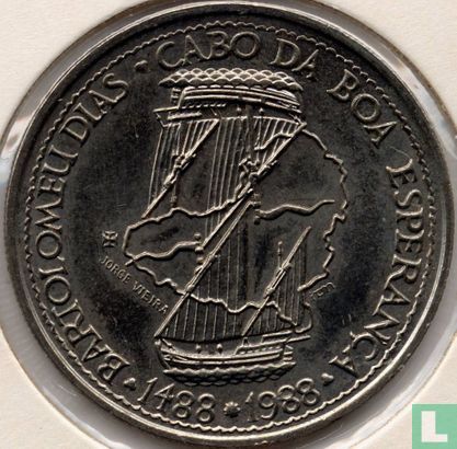 Portugal 100 escudos 1988 (koper-nikkel) "500 years Bartolomeu Dias crossed Cape of Good Hope" - Afbeelding 1