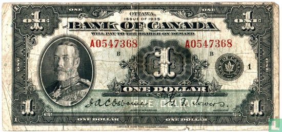 Canada 1 dollar 1935 - Image 1