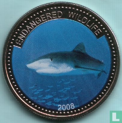 Palau 1 dollar 2008 (PROOF) "Great white shark" - Image 1
