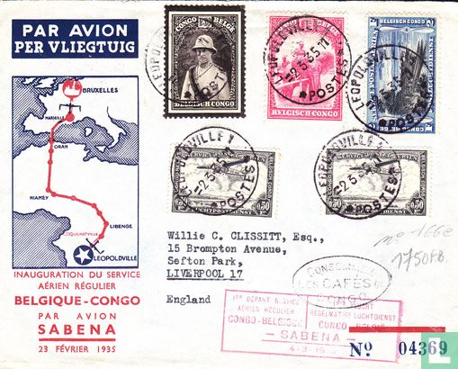 1. Linienflug Belgien - Kongo