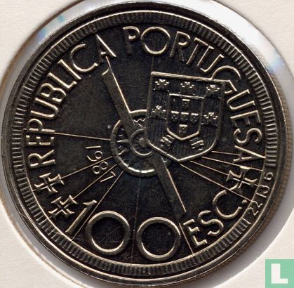 Portugal 100 escudos 1987 (copper-nickel) "Diogo Cão crossed Cape Cross in 1486" - Image 1