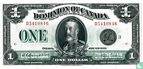 Canada 1 dollar 1923 - Image 1