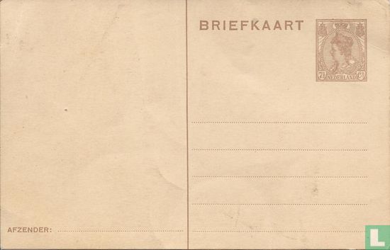 Postkarte 'Wilhelmina Pelzkragen'