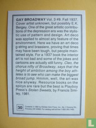 Gay Broadway, Vol 3, #9, Fall 1937 - Afbeelding 2