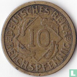German Empire 10 reichspfennig 1926 (G) - Image 2