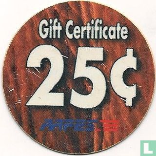 AAFES 25c 2001 Military Picture Pog Gift Certificate - Image 1