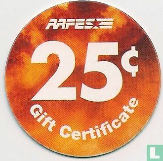 AAFES 25c 2009 Military Picture Pog Gift Certificate 13C251WO - Afbeelding 2