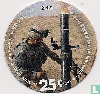 AAFES 25c 2009 Military Picture Pog Gift Certificate 13D251WO - Afbeelding 1