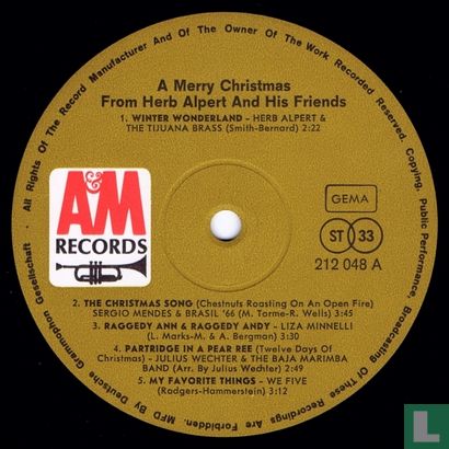 Merry Christmas from Herb Alpert and his Friends - Bild 3