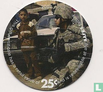 AAFES 25c 2007 Military Picture Pog Gift Certificate 10K251 - Afbeelding 1
