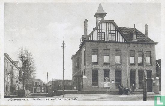 's-Gravenzande. Postkantoor met Gravenstraat - Image 1