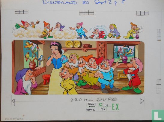 Walt Disney - Snowwhite and the 7 Dwarfs - origineel 