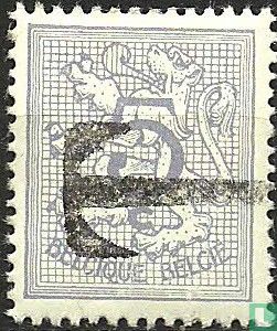 Figure on heraldic lion, with overprint T