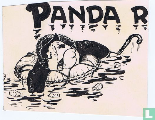 Dessin original-Panda sauve un porteur millionnair studios-1951