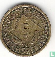 Empire allemand 5 reichspfennig 1935 (D) - Image 2