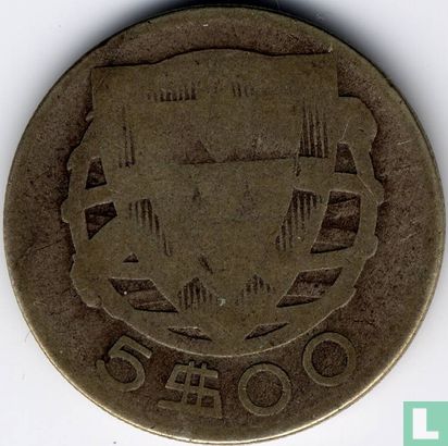 Portugal 5 Escudo 1933 - Bild 2