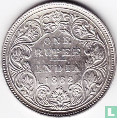 Inde britannique 1 rupee 1862 (II/A 0/5) - Image 1