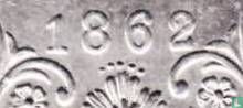 Inde britannique 1 rupee 1862 (II/A 0/5) - Image 3