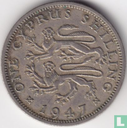 Cyprus 1 shilling 1947  - Afbeelding 1