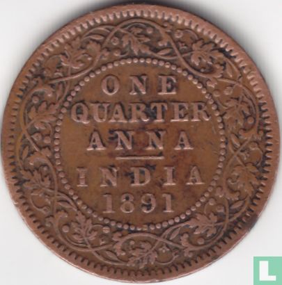 Inde britannique ¼ anna 1891 - Image 1