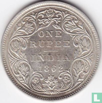 British India 1 rupee 1862 (B/II 0/3) - Image 1