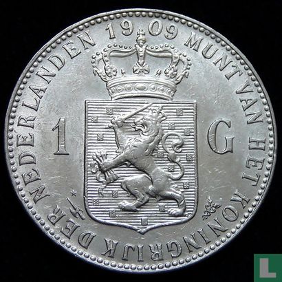 Netherlands 1 gulden 1909 - Image 1