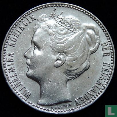 Netherlands 1 gulden 1909 - Image 2
